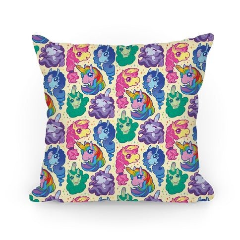 Unicorn Penis Pattern Pillow